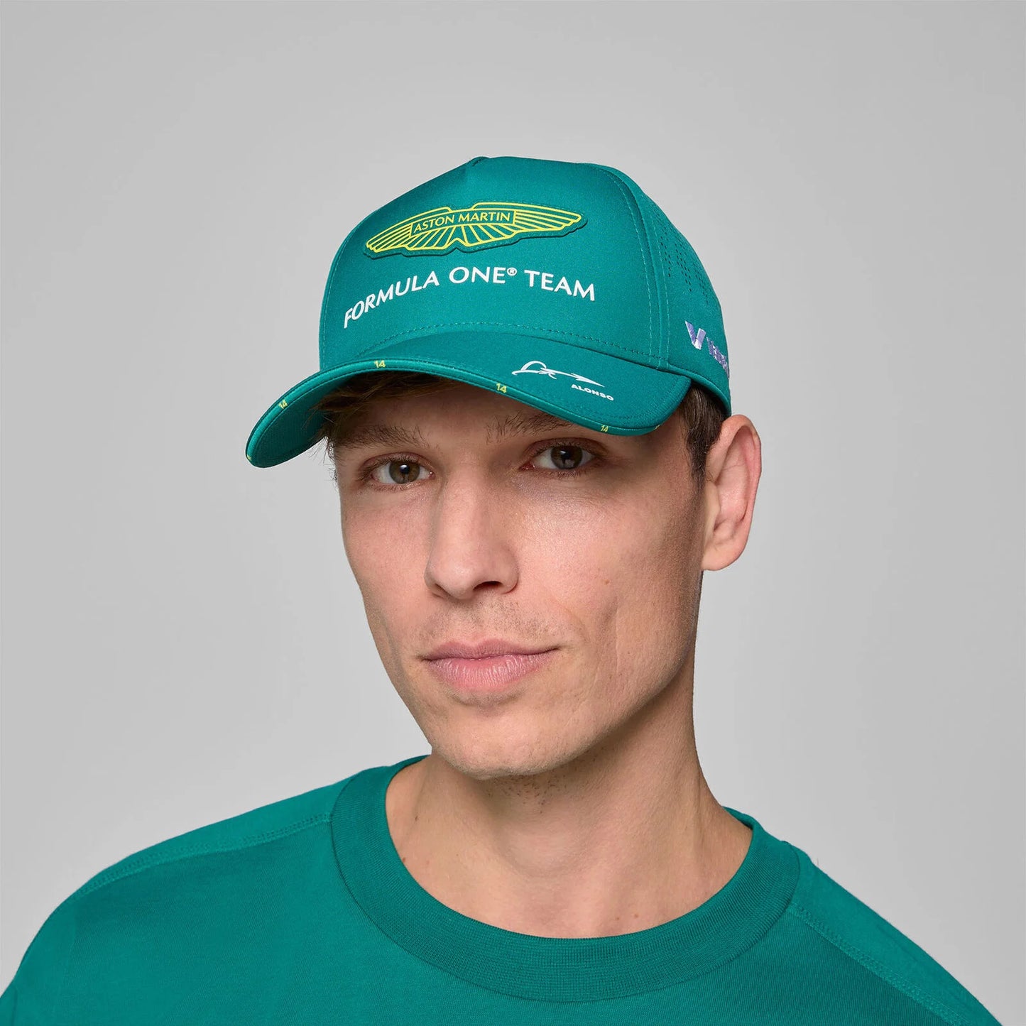 Model Wearing Aston Martin Fernando Alonso Front