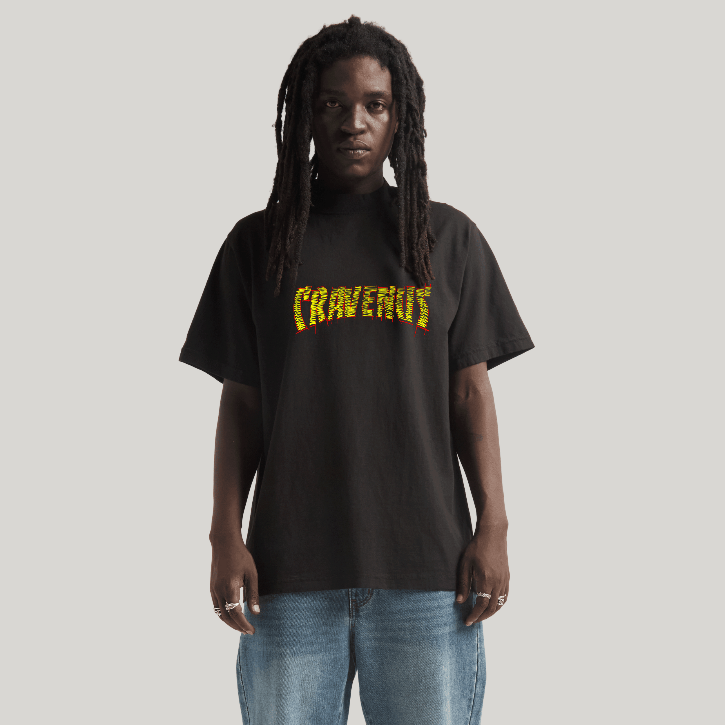 Cravenus "Nonchalant King" Max Heavyweight Garment-Dyed Tee - Cap On