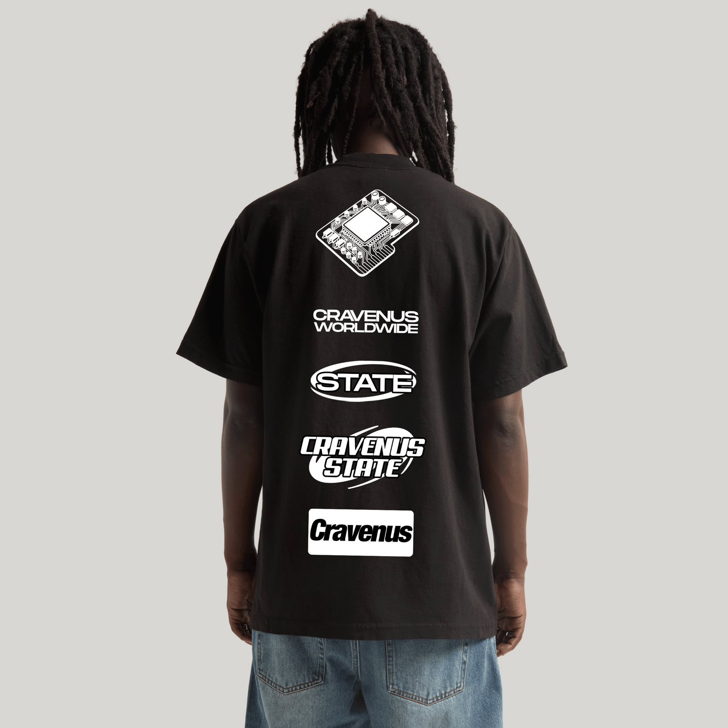 Cravenus "State Worldwide" Max Heavyweight Garment-Dyed Tee - Cap On