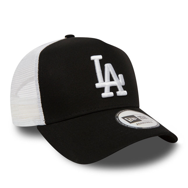 New Era LA Dodgers Clean Black A-Frame Trucker Cap - Cap On