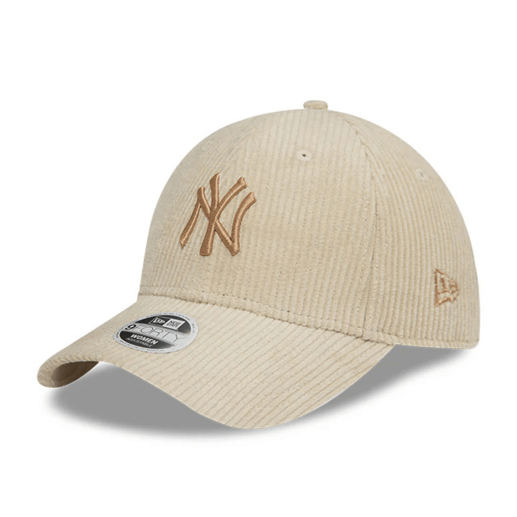 New Era New York Yankees MLB Corduroy 9FORTY Strapback Beige for Women
