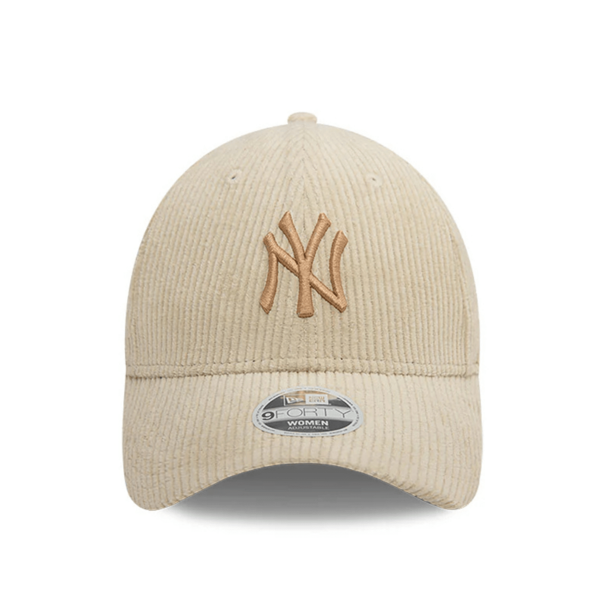 New Era New York Yankees MLB Corduroy 9FORTY Strapback Beige for Women