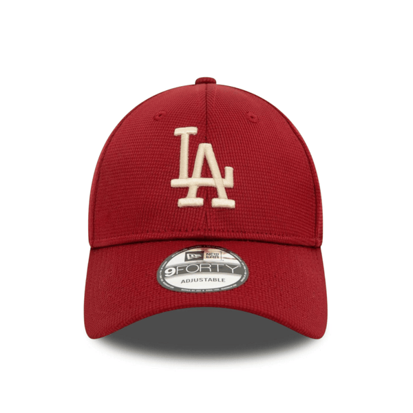 New Era LA Dodgers Pivot Knit Dark Red 9FORTY Adjustable Cap