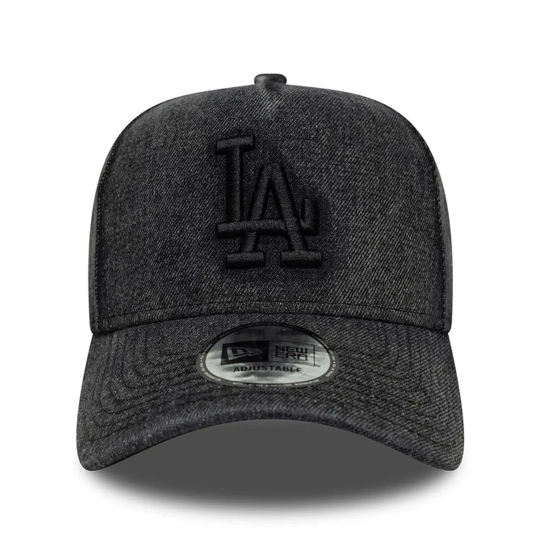 New Era LA Dodgers MLB Denim Black 9FORTY E-Frame Trucker Cap