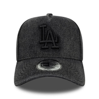 New Era LA Dodgers MLB Denim Black 9FORTY E-Frame Trucker Cap