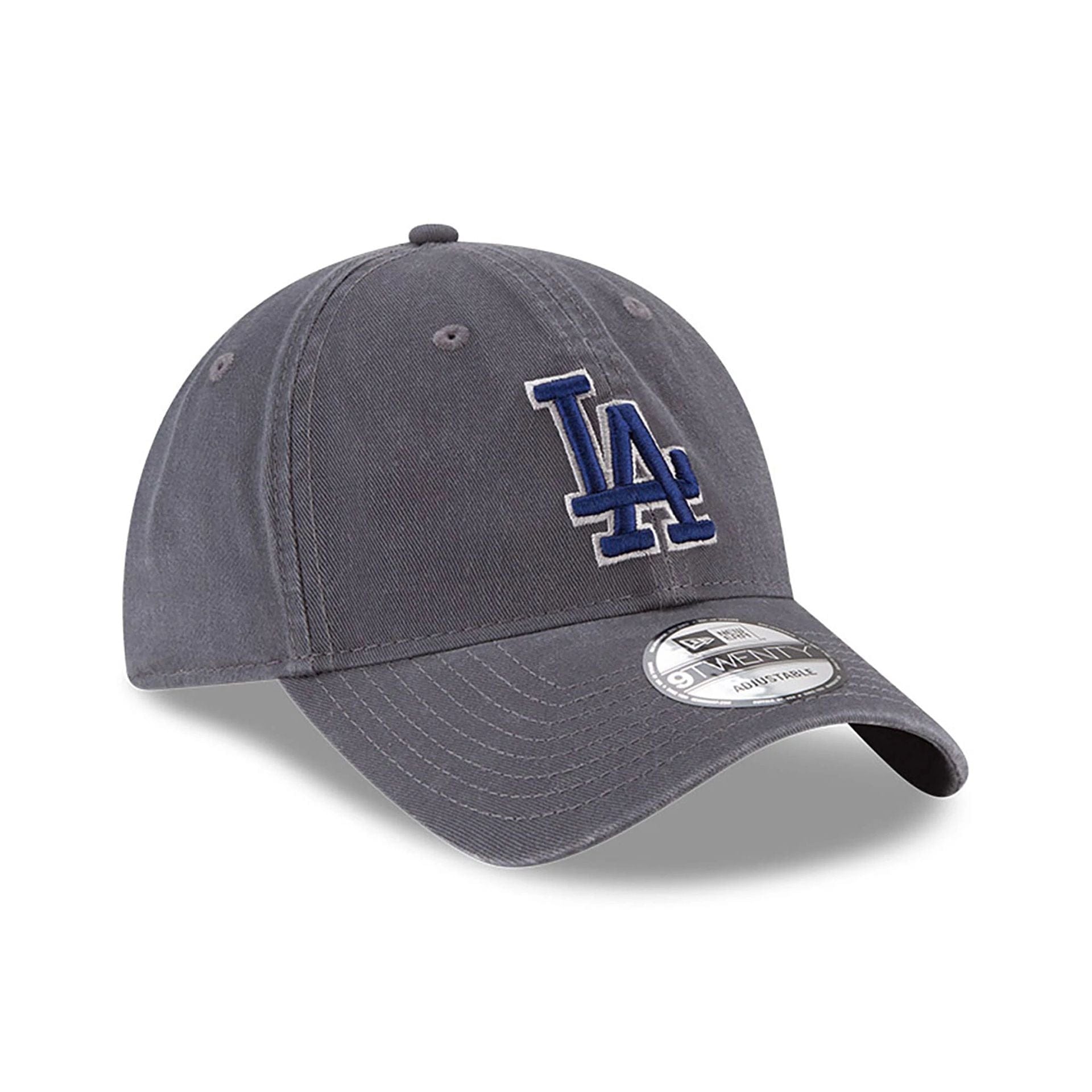 New Era LA Dodgers MLB Core Classic Grey 9TWENTY Adjustable Cap - View 3