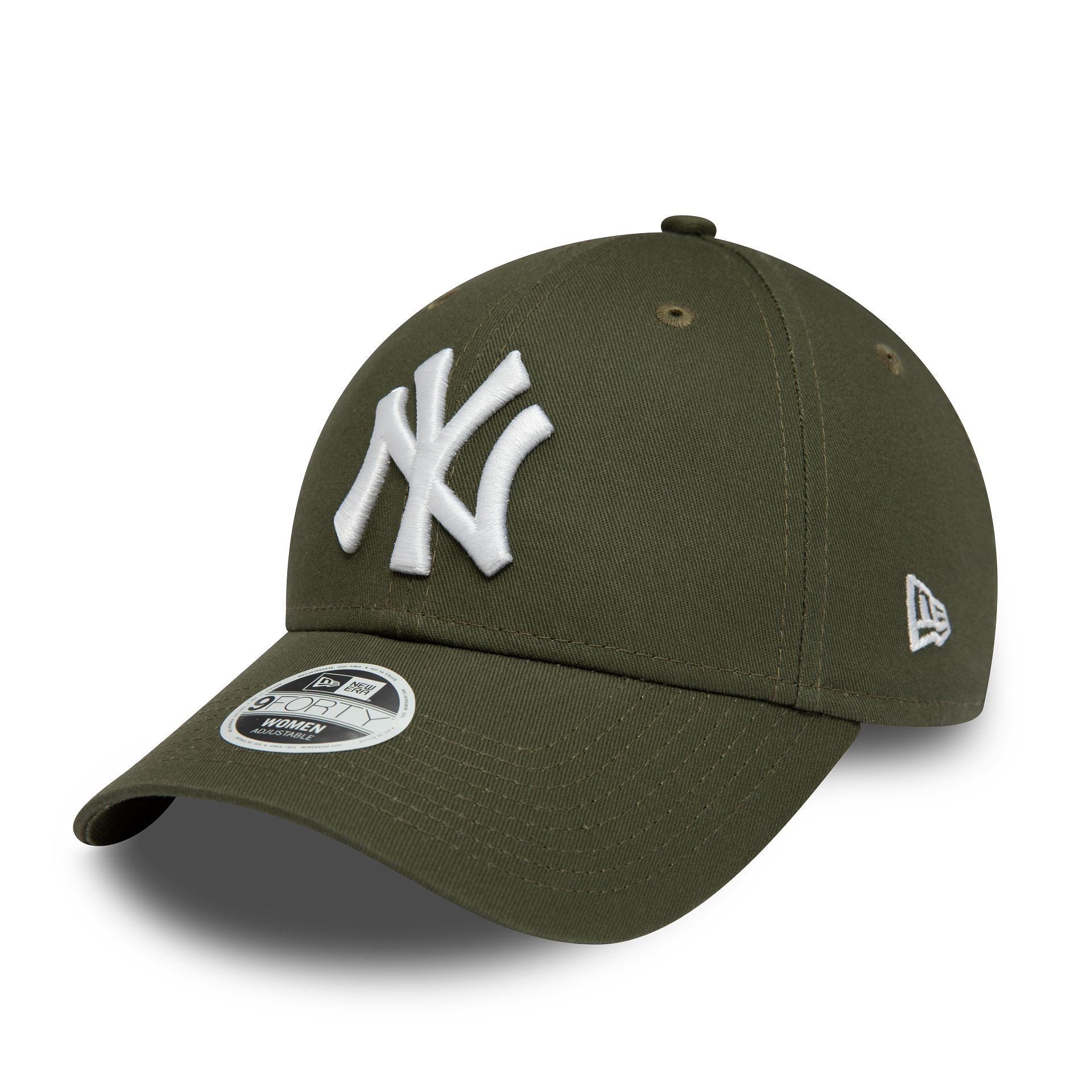 New Era New York Yankees Womens League Essential Green 9FORTY Adjustable Cap - Cap On
