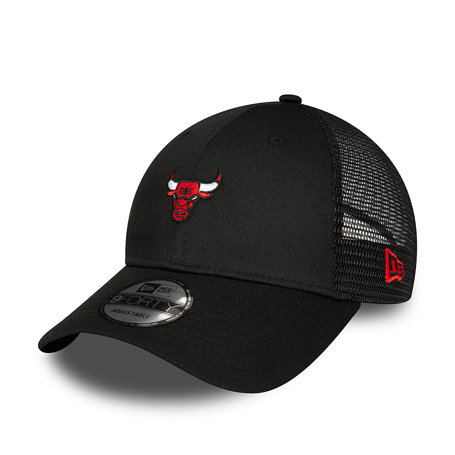 New Era Chicago Bulls Home Field Black 9FORTY A-Frame Trucker Cap - Cap On