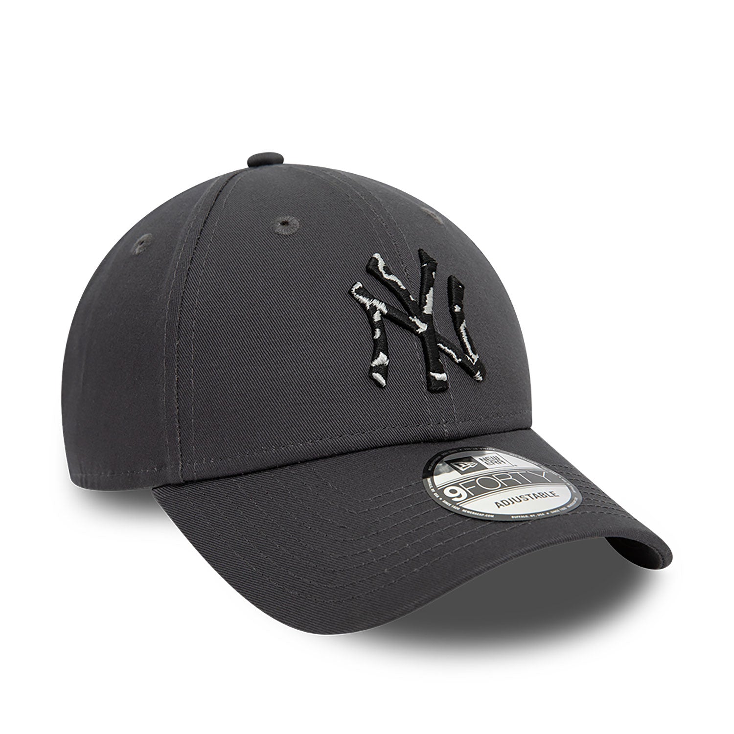 New Era New York Yankees Seasonal Infill Dark Grey 9FORTY Adjustable Cap - Cap On