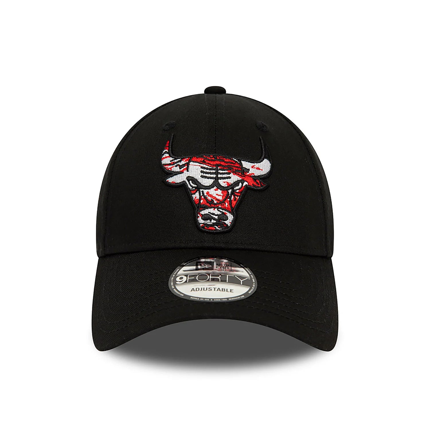 New Era Chicago Bulls NBA Infill Black 9FORTY Adjustable Cap