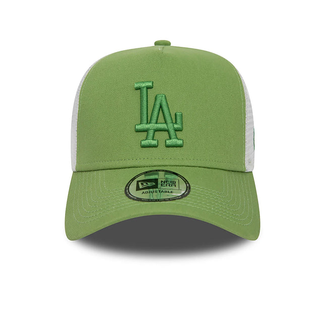 New Era LA Dodgers League Essential Green Trucker Cap