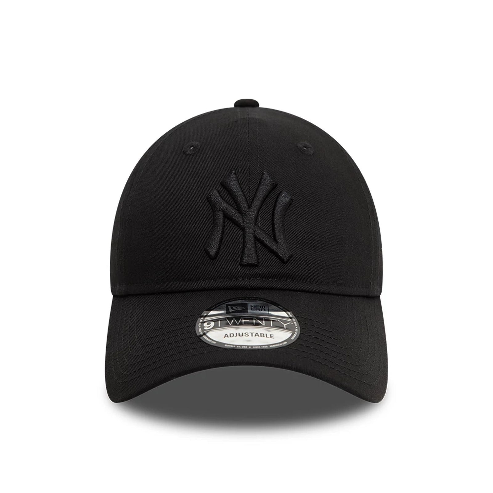 New Era New York Yankees League Essential Black On Black 9TWENTY Adjustable Cap - Cap On