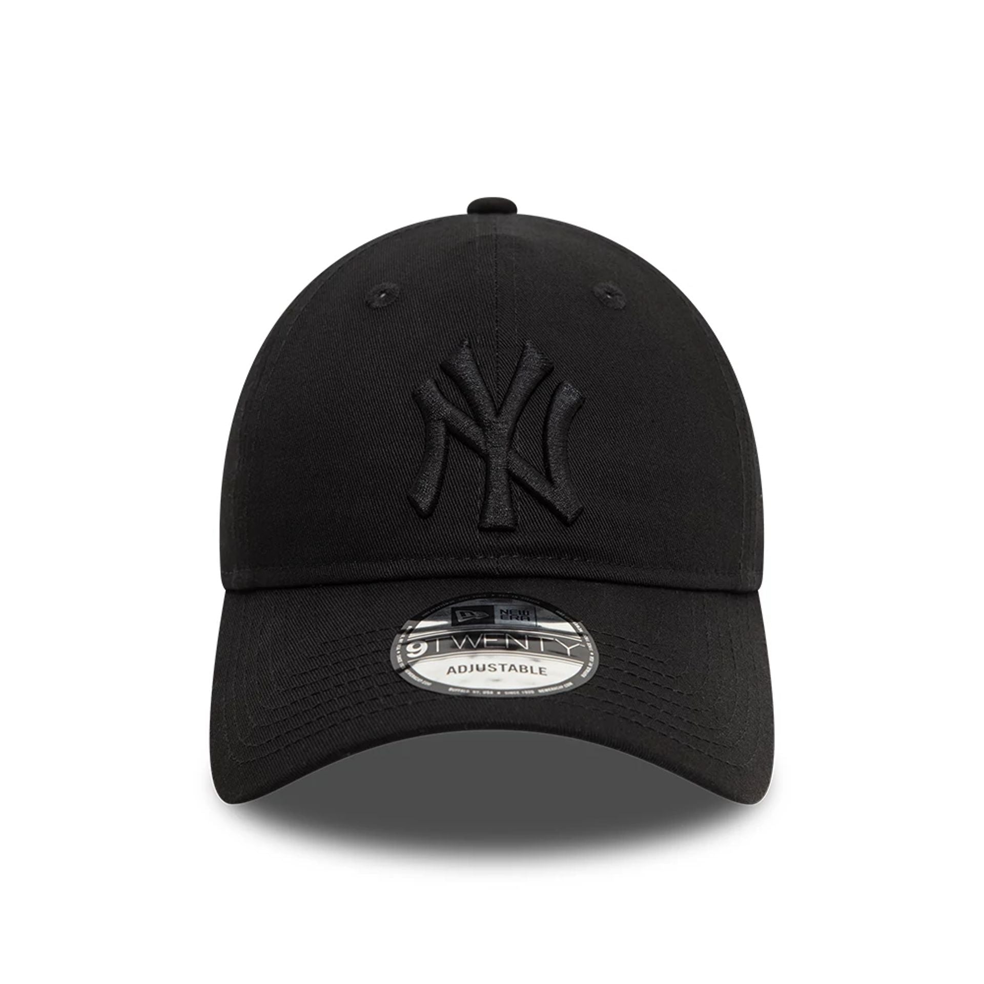 New Era New York Yankees League Essential Black On Black 9TWENTY Adjustable Cap - Cap On