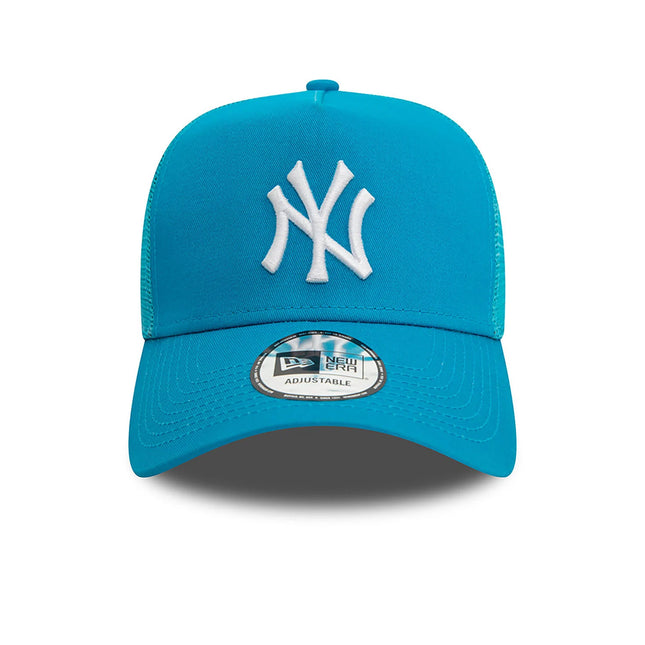 New Era New York Yankees League Essential Blue A-Frame Trucker Cap