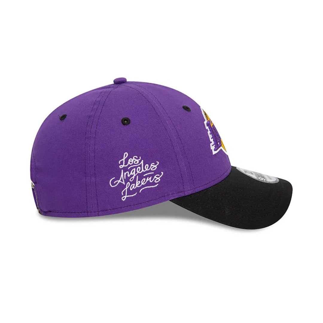 New Era LA Lakers NBA Side Patch Purple 9FORTY Adjustable Cap