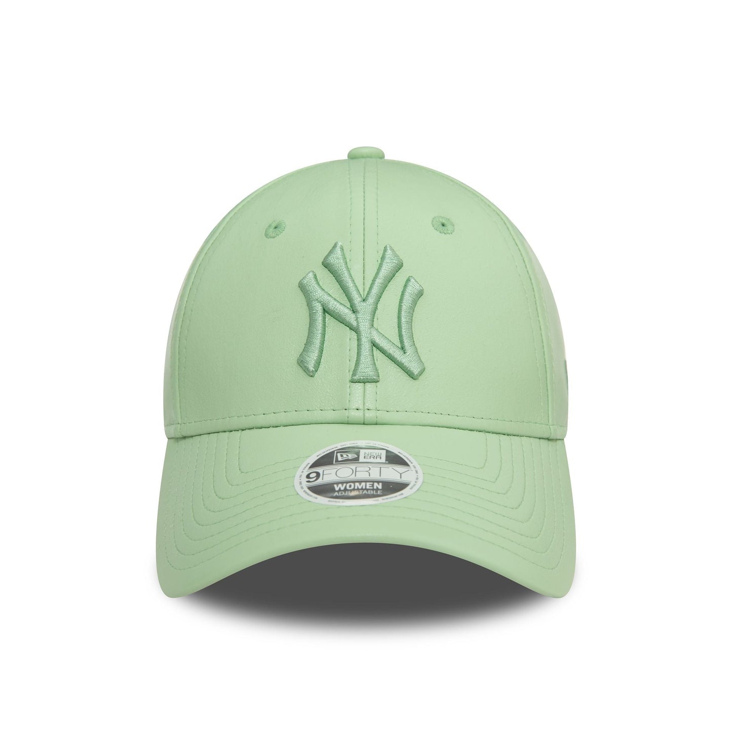 New Era New York Yankees Womens Pu Leather Green 9FORTY Adjustable Cap - Cap On