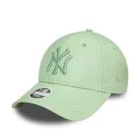 New Era New York Yankees Womens Pu Leather Green 9FORTY Adjustable Cap - Cap On