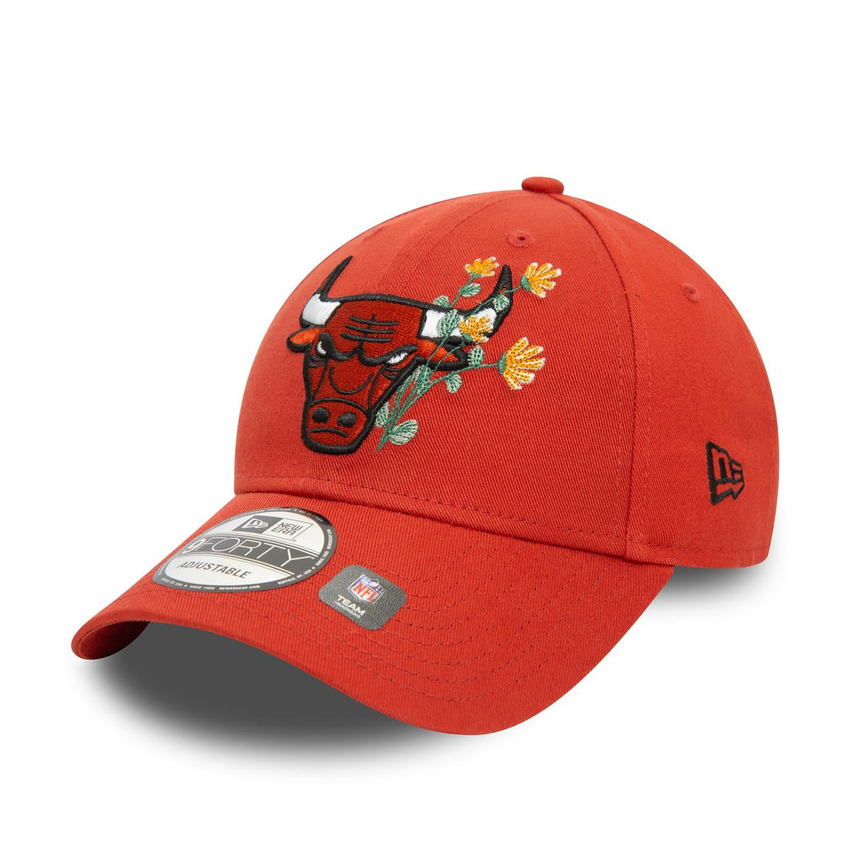 New Era Chicago Bulls NBA Flower Icon Red 9FORTY Adjustable Cap