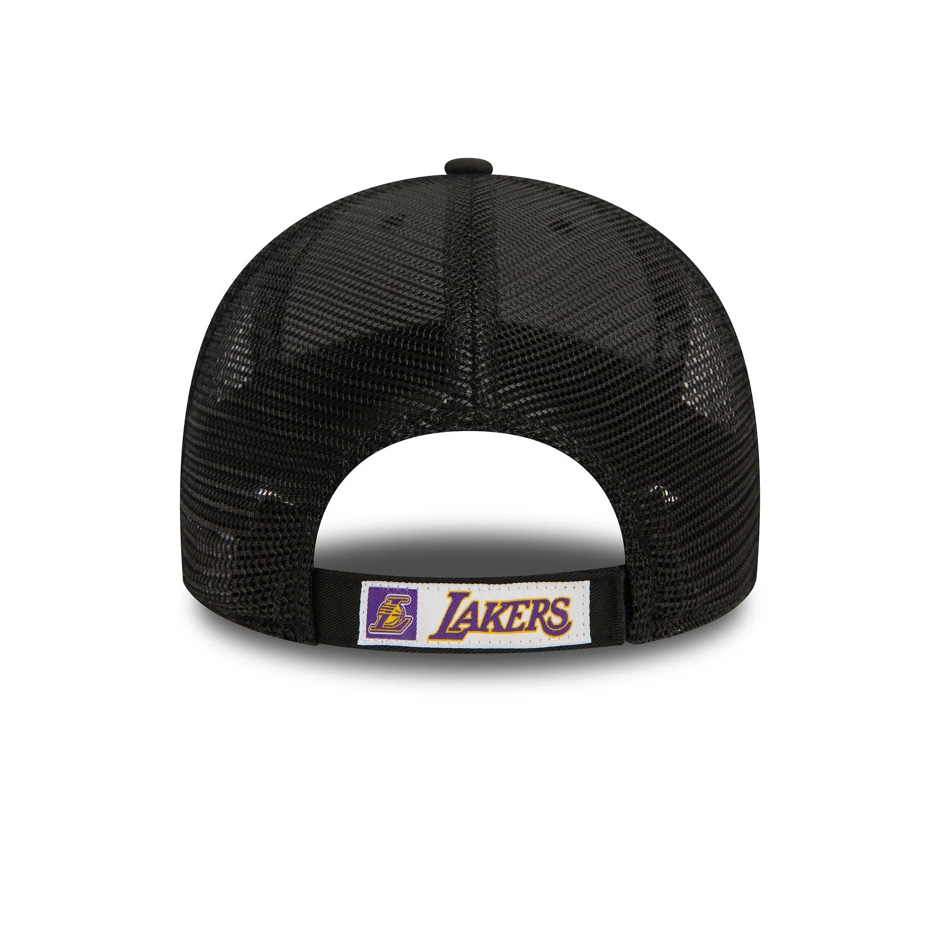 New Era LA Lakers Home Field Black 9FORTY Adjustable Trucker Cap