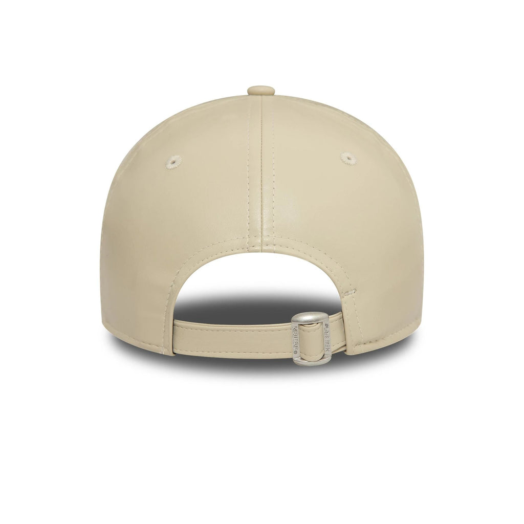 New Era New York Yankees Womens Midi PU Light Beige 9FORTY Adjustable Cap