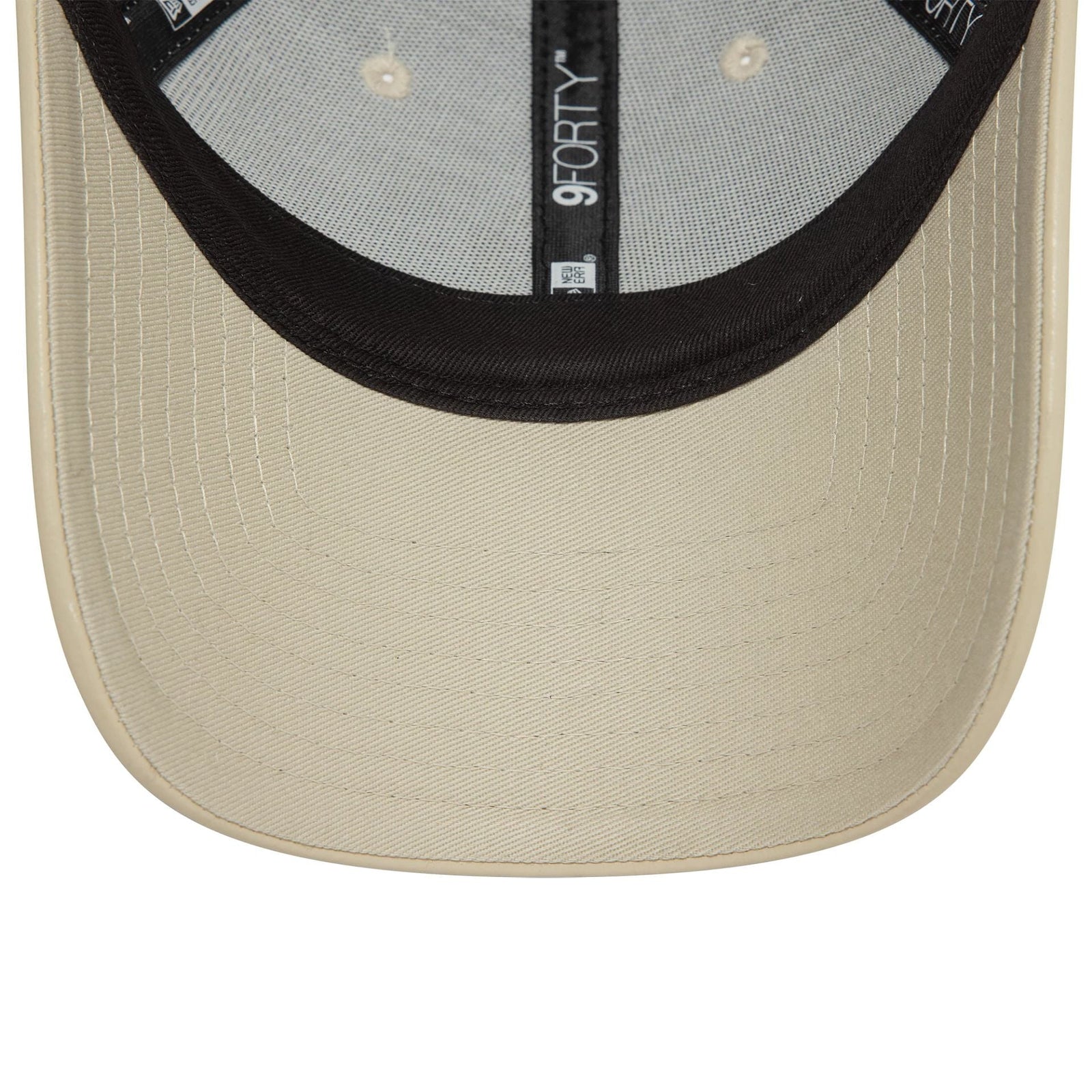 New Era New York Yankees Womens Midi PU Light Beige 9FORTY Adjustable Cap