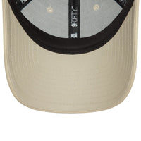 New Era New York Yankees Womens Midi PU Light Beige 9FORTY Adjustable Cap