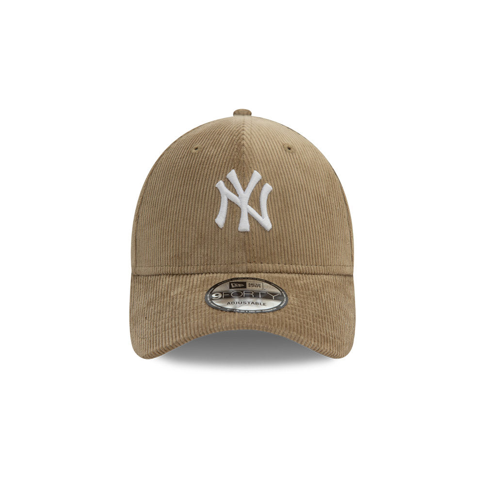 New Era New York Yankees MLB Cord Essentials 9FORTY Strapback Beige Cap