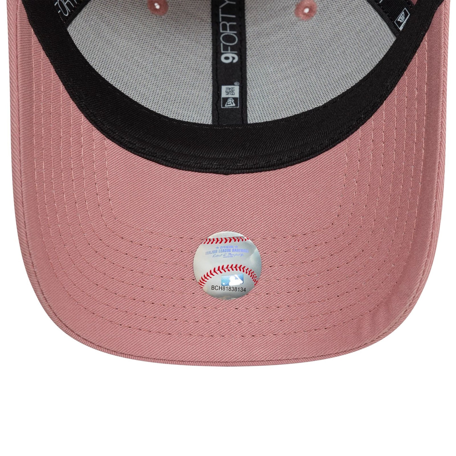 New Era LA Dodgers Womens League Essential Dark Pink 9FORTY Adjustable Cap - Cap On