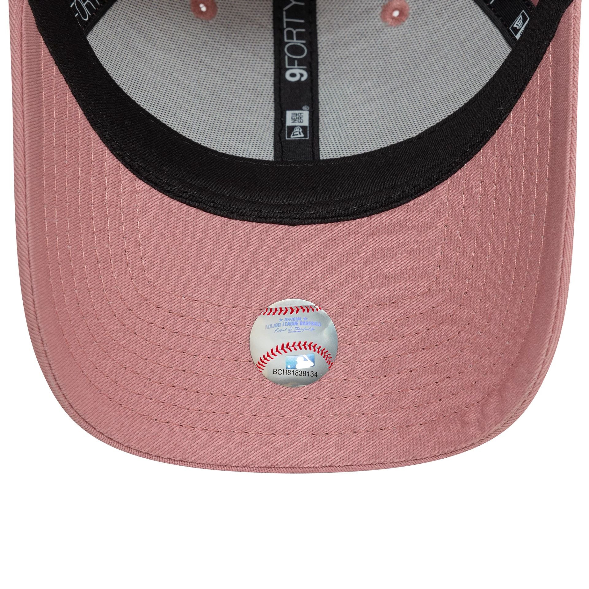 New Era LA Dodgers Womens League Essential Dark Pink 9FORTY Adjustable Cap - Cap On
