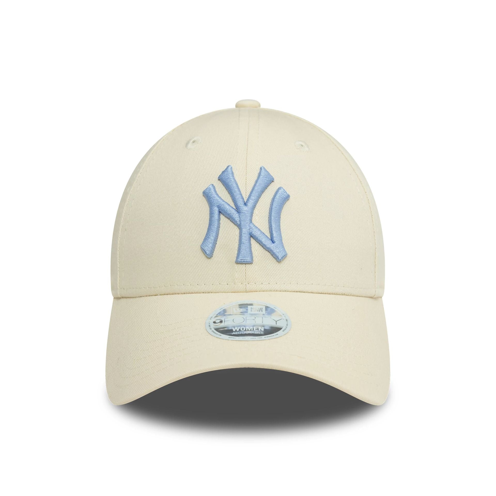 New Era New York Yankees Womens League Essential Cream 9FORTY Adjustable Cap - Cap On