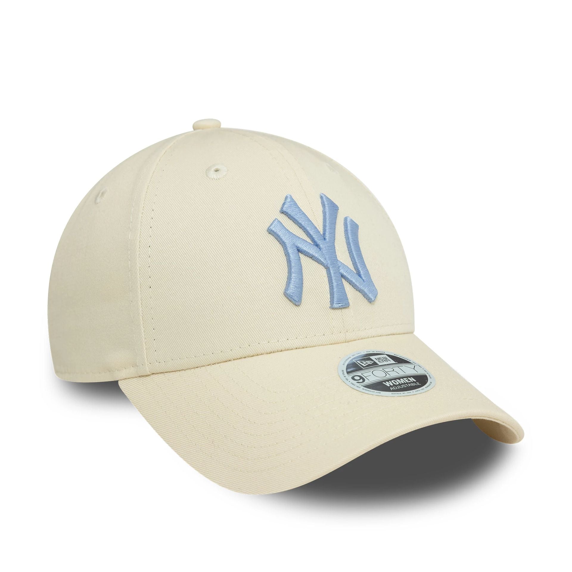 New Era New York Yankees Womens League Essential Cream 9FORTY Adjustable Cap - Cap On