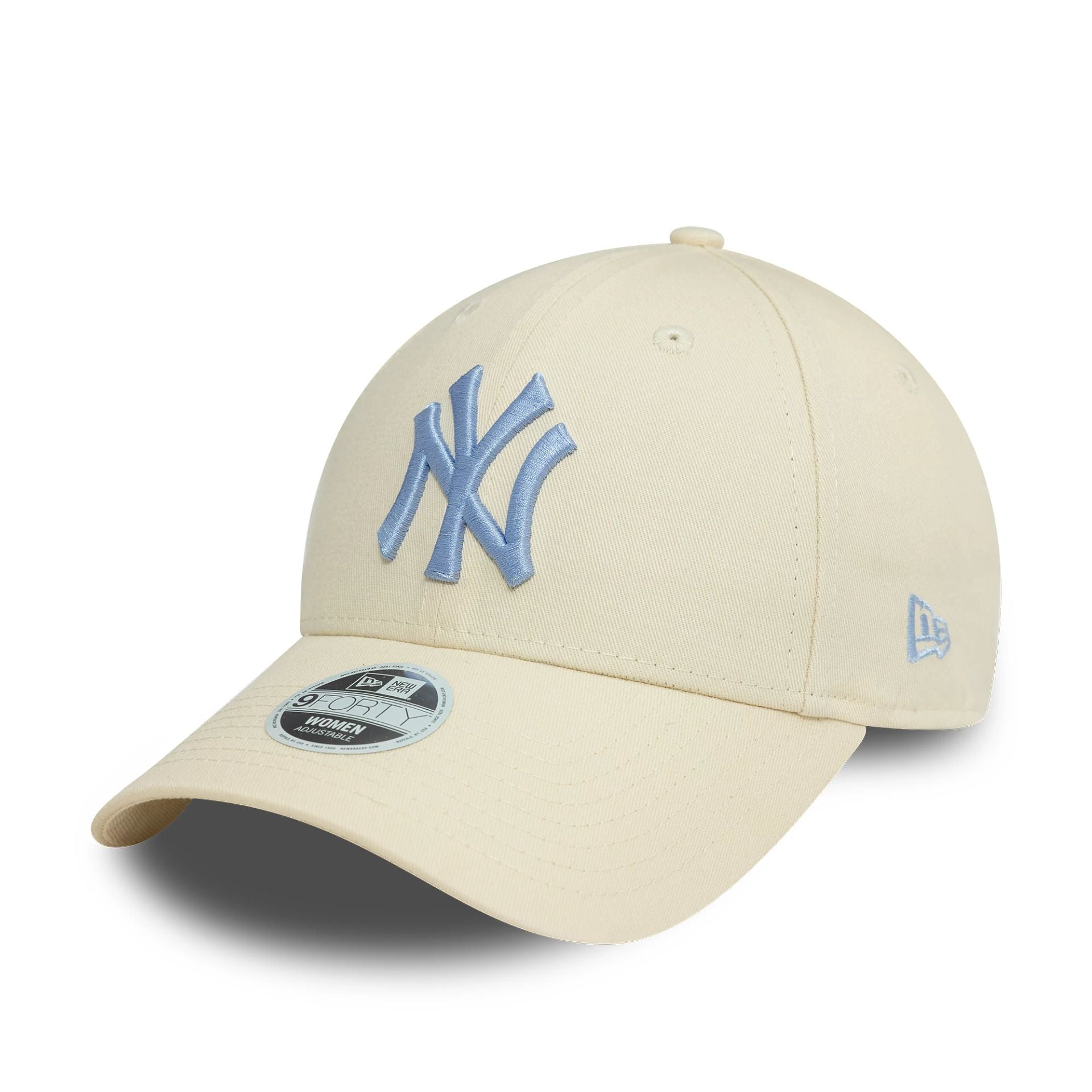 New Era New York Yankees Womens League Essential Cream 9FORTY Adjustable Cap - Cap On