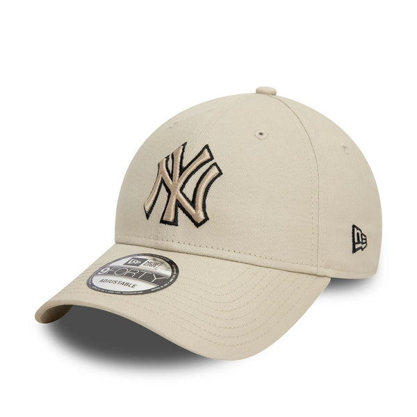 New Era New York Yankees MLB Team Outline Cream 9FORTY Cap
