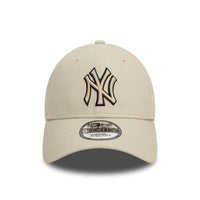 New Era New York Yankees MLB Team Outline Cream 9FORTY Cap