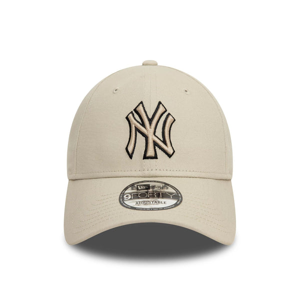 New Era New York Yankees MLB Team Outline Cream 9FORTY Cap