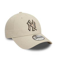 New Era New York Yankees MLB Team Outline Cream 9FORTY Cap
