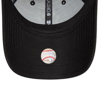 New Era New York Yankees Womens Icon Black 9FORTY Adjustable Cap - Cap On
