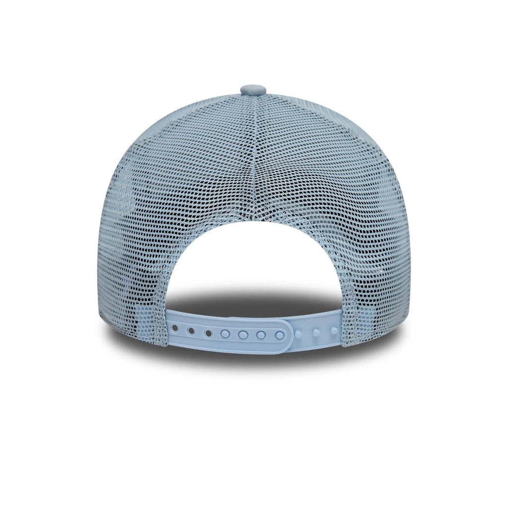 New Era LA Dodgers Youth League Essential Pastel Blue 9FORTY A-Frame Trucker Adjustable Cap - Cap On