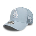 New Era LA Dodgers Youth League Essential Pastel Blue 9FORTY A-Frame Trucker Adjustable Cap - Cap On