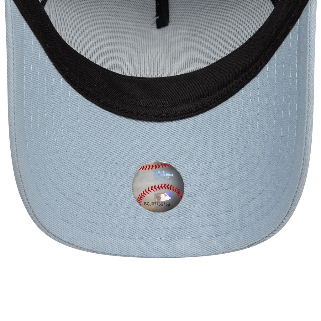 New Era LA Dodgers Youth League Essential Pastel Blue 9FORTY A-Frame Trucker Adjustable Cap - Cap On