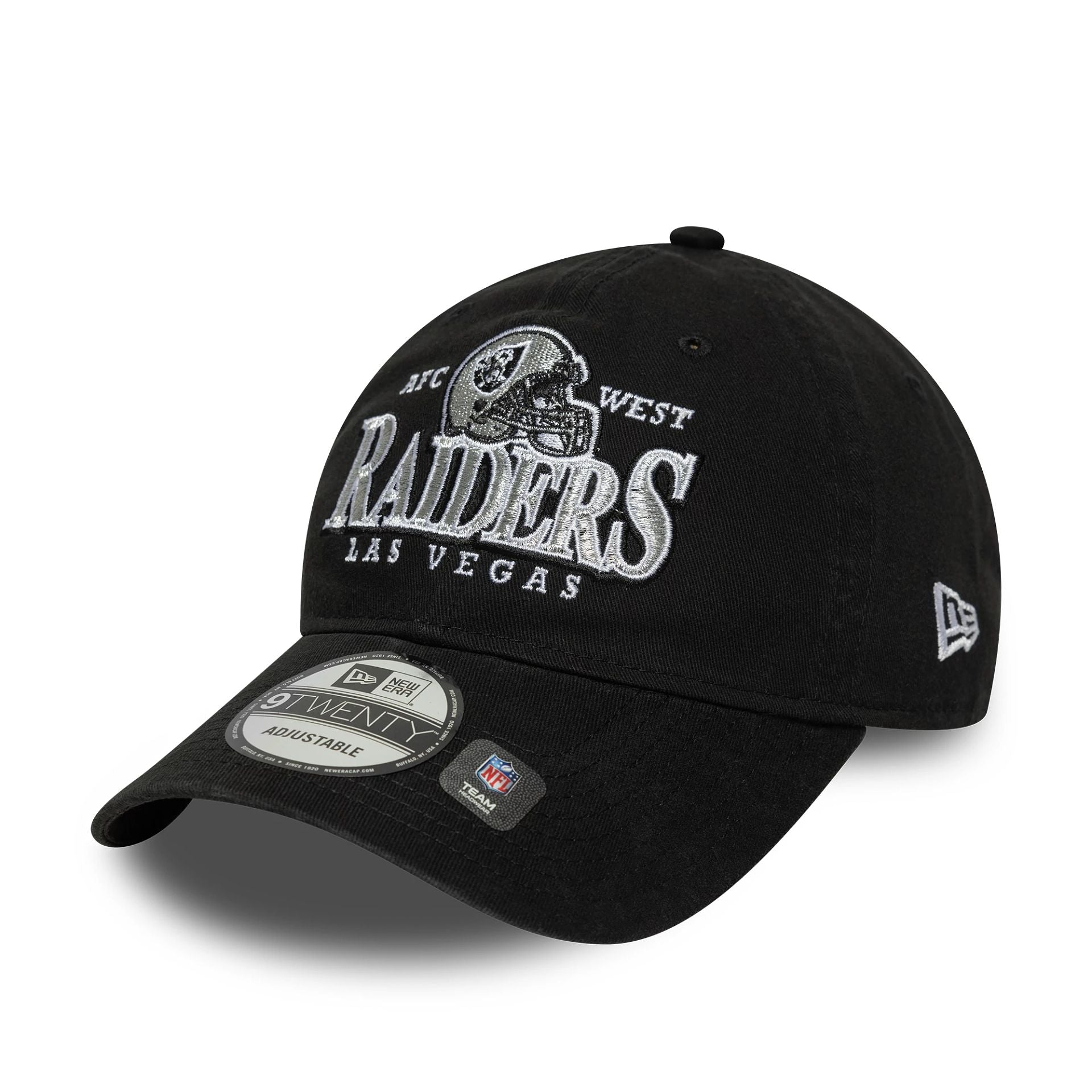 New Era Las Vegas Raiders NFL Helmet Black 9TWENTY Adjustable Cap
