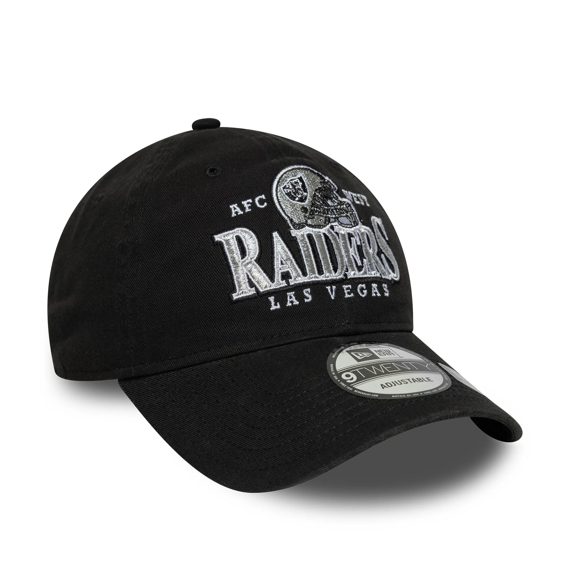 New Era Las Vegas Raiders NFL Helmet Black 9TWENTY Adjustable Cap