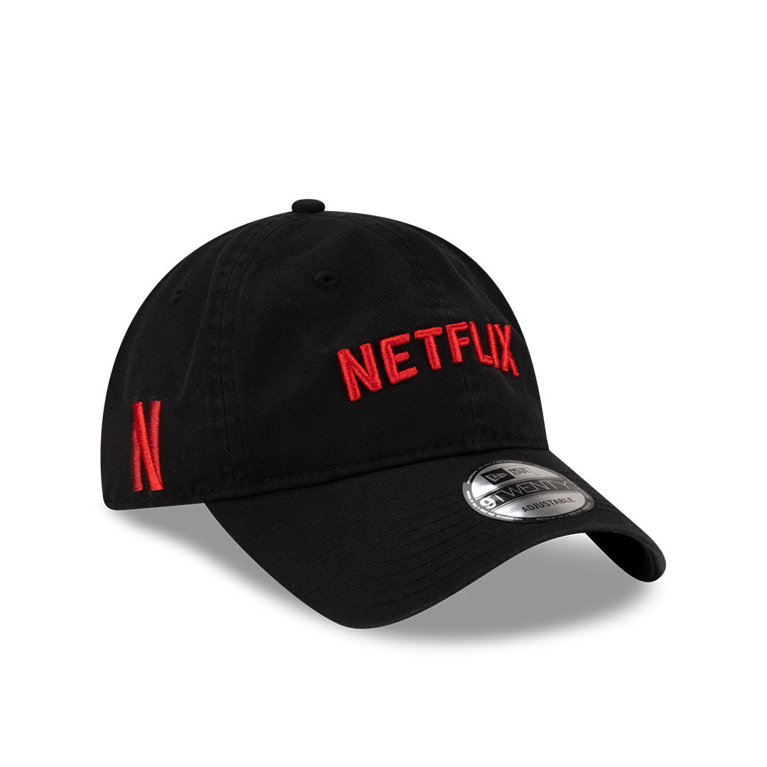New Era x Netflix Washed Logo Black 9TWENTY Cap