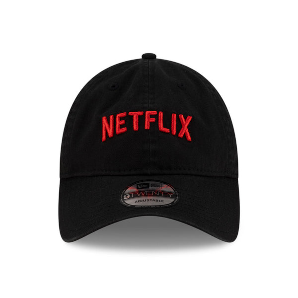 New Era x Netflix Washed Logo Black 9TWENTY Cap