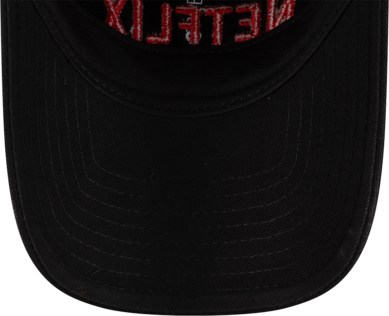 New Era x Netflix Washed Logo Black 9TWENTY Cap