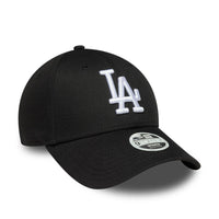 New Era LA Dodgers Womens MLB League Essential Black 9FORTY Adjustable Cap