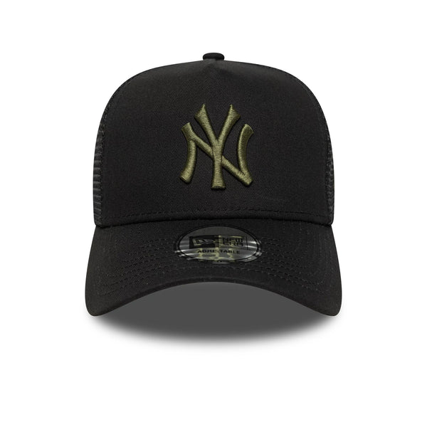 New Era New York Yankees MLB League Essential Black A-Frame Trucker