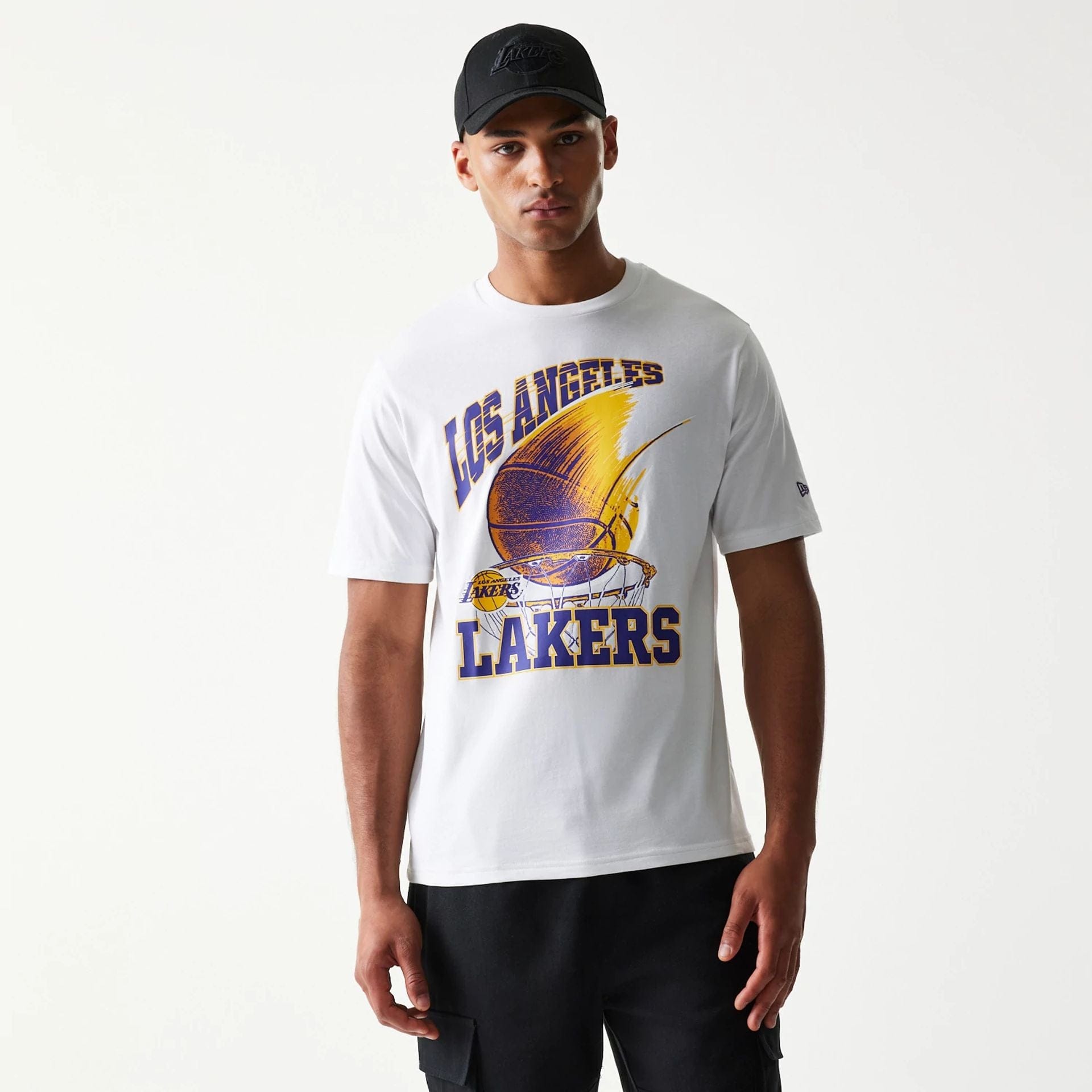 NEW ERA Los Angeles Lakers Nba Ball Graphic Regular T-Shirt
