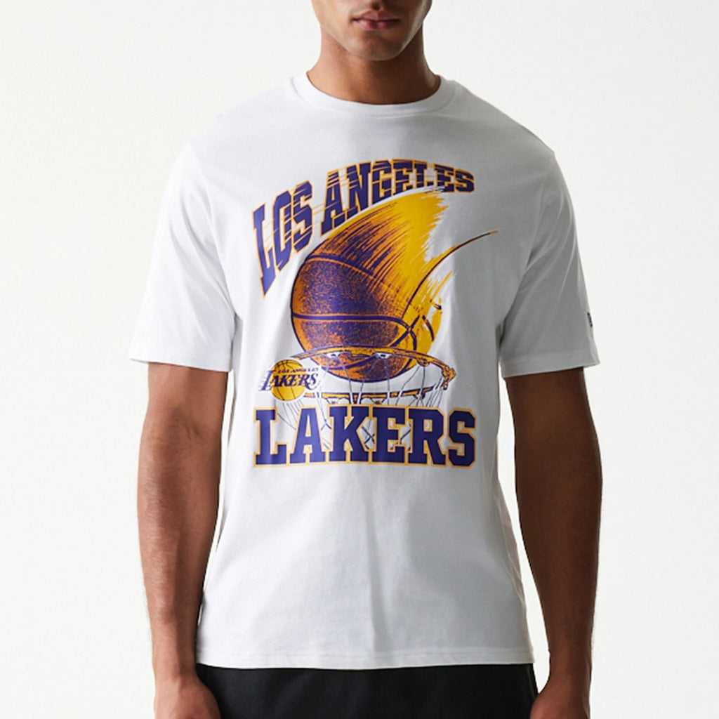 NEW ERA Los Angeles Lakers Nba Ball Graphic Regular T-Shirt