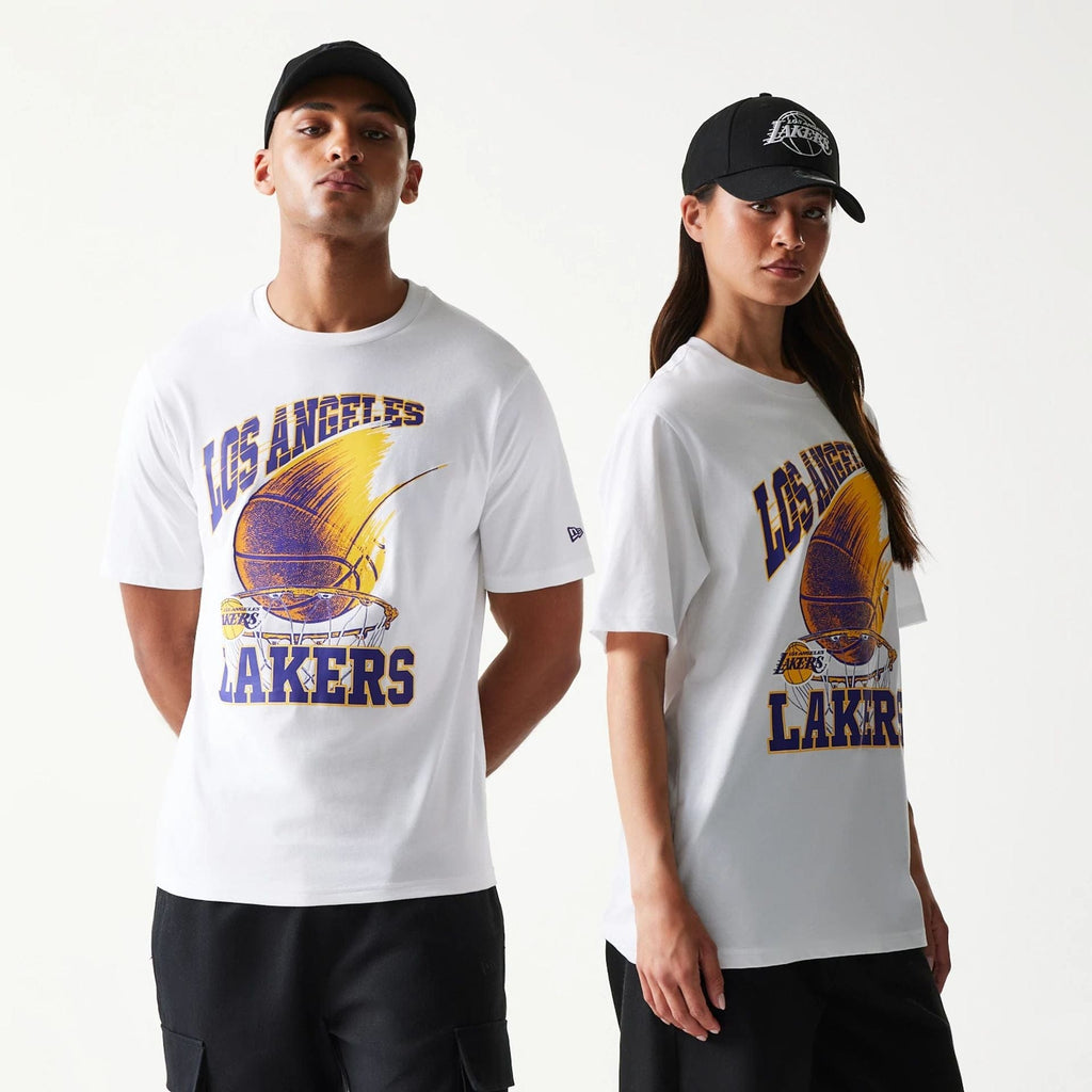NEW ERA Los Angeles Lakers Nba Ball Graphic Regular T-Shirt